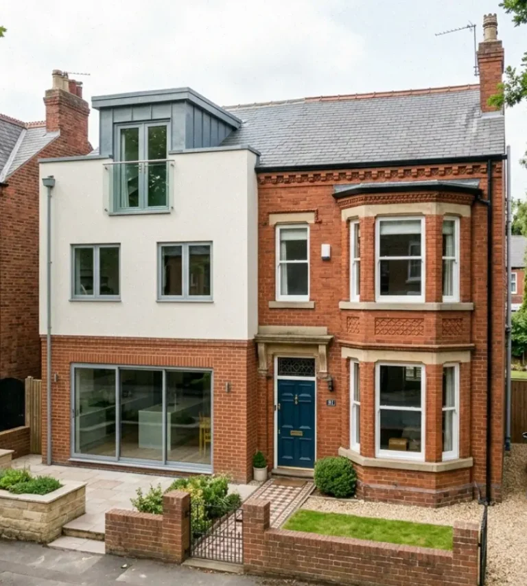 Multi-storey extension with a dormer roof